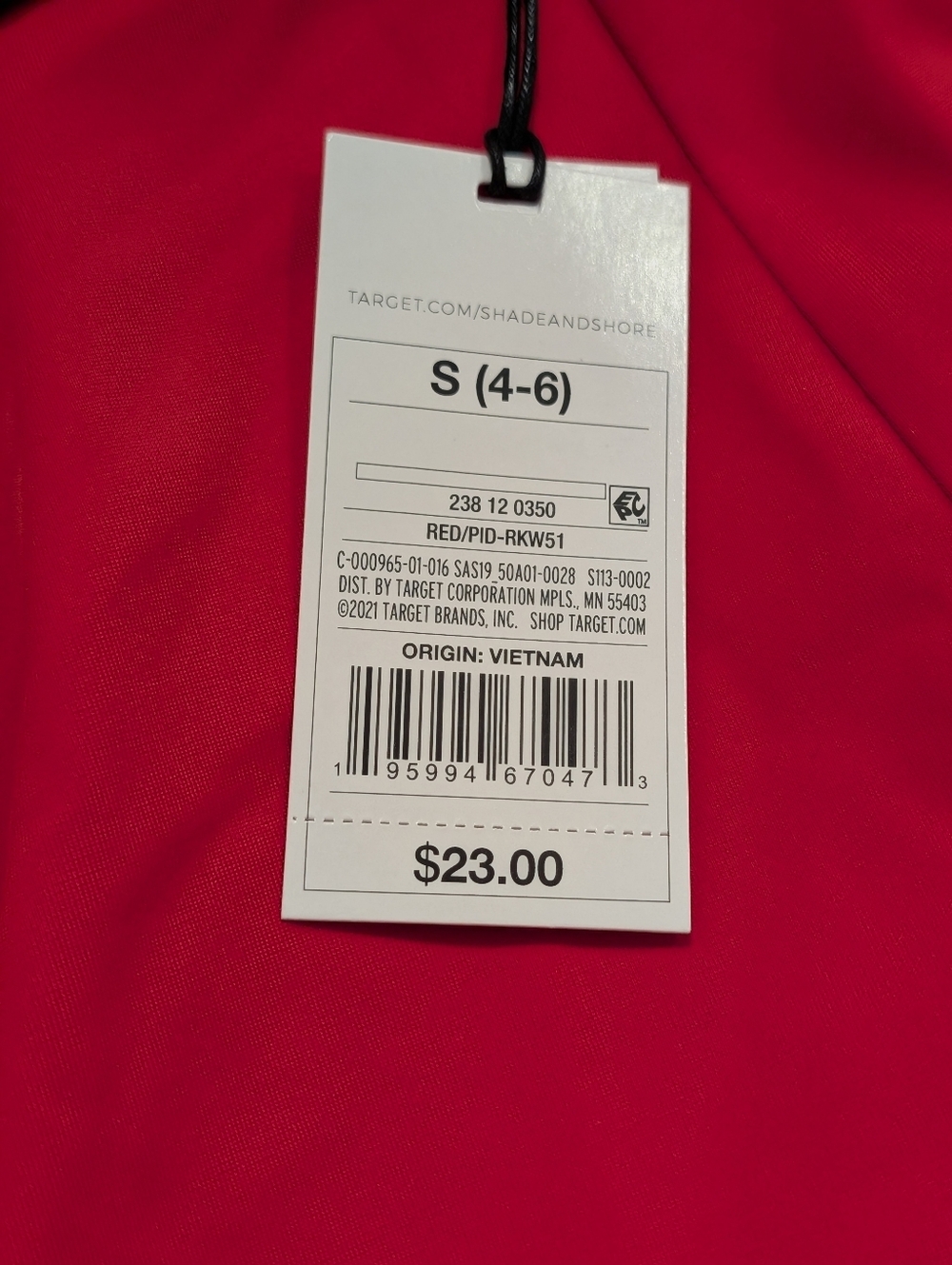 Shade & Shore Red High-Waist Shortie Bikini Bottoms Size Small - Picture 2 of 6